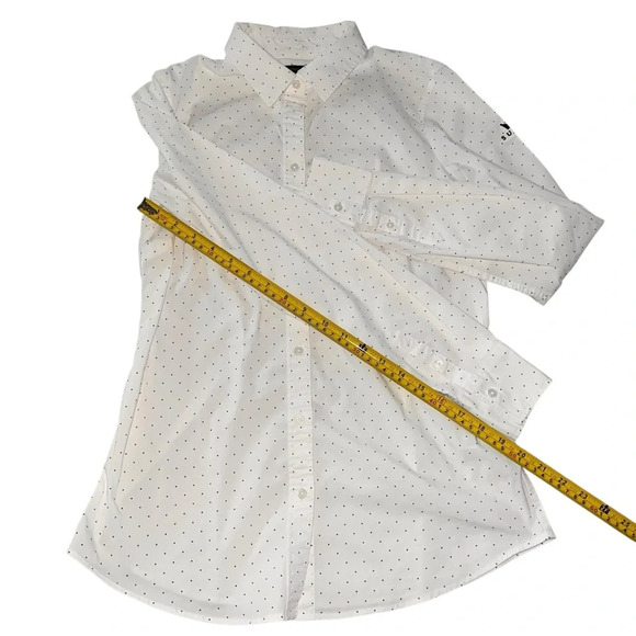 Banana Republic Summit Riley Tailored Fit White with Black Polka Dots NWOT - Picture 12 of 13